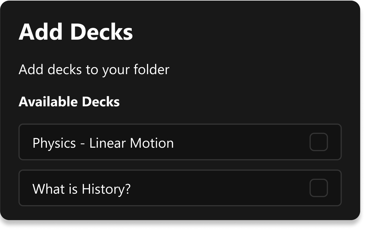 Add Decks