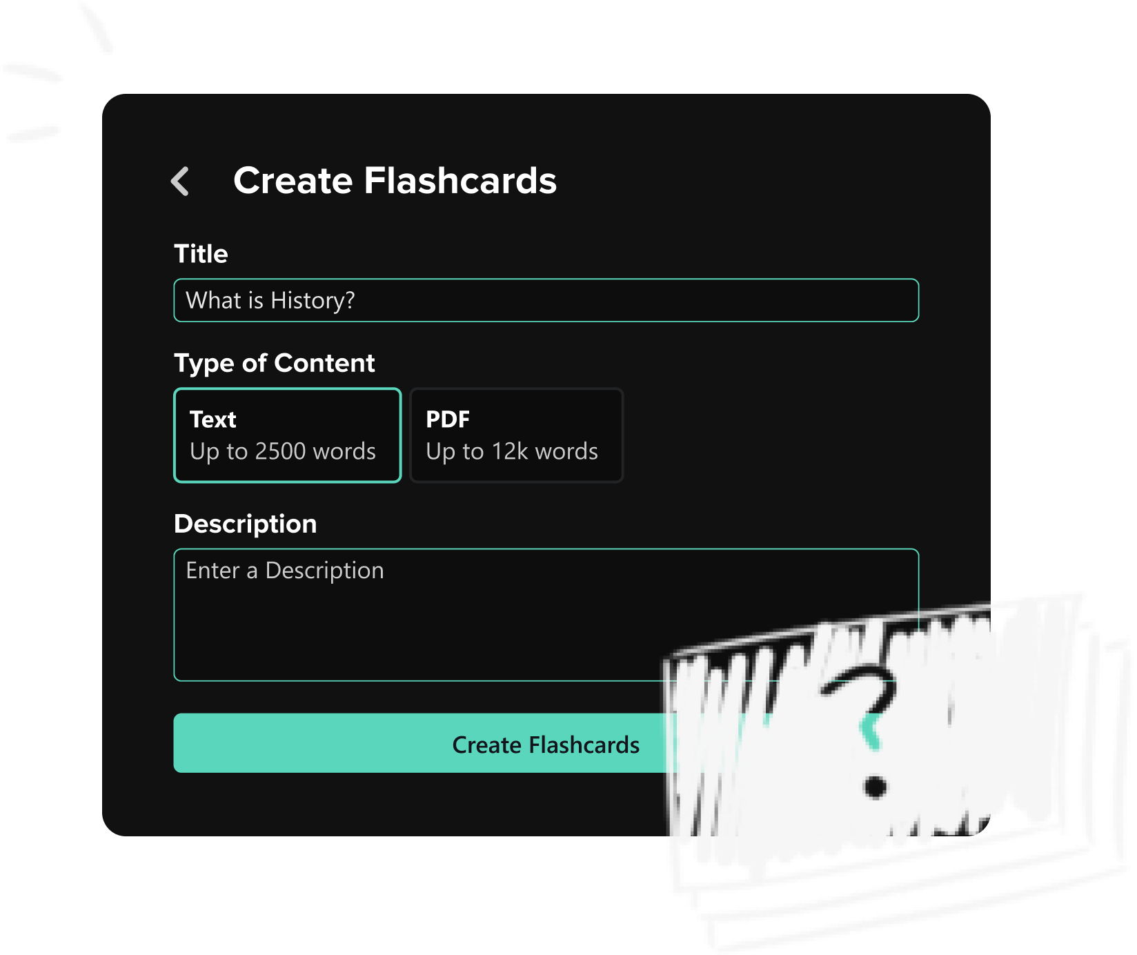 Create flashcards with AI