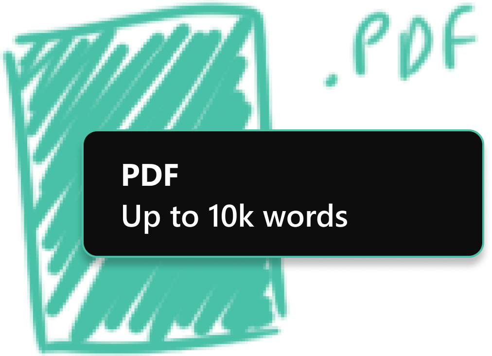 Create flashcards from your PDFs